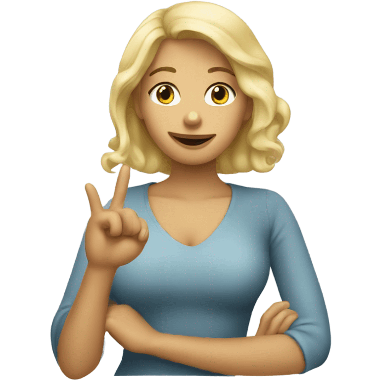 Blonde lady saying okay emoji