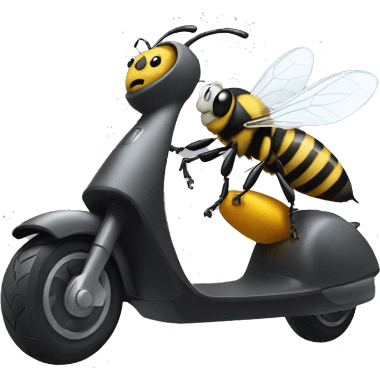 Bee on e-scooter emoji