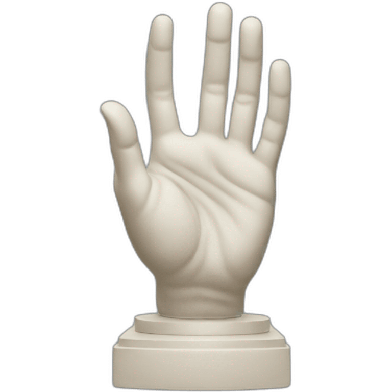 Pray hands statue front emoji