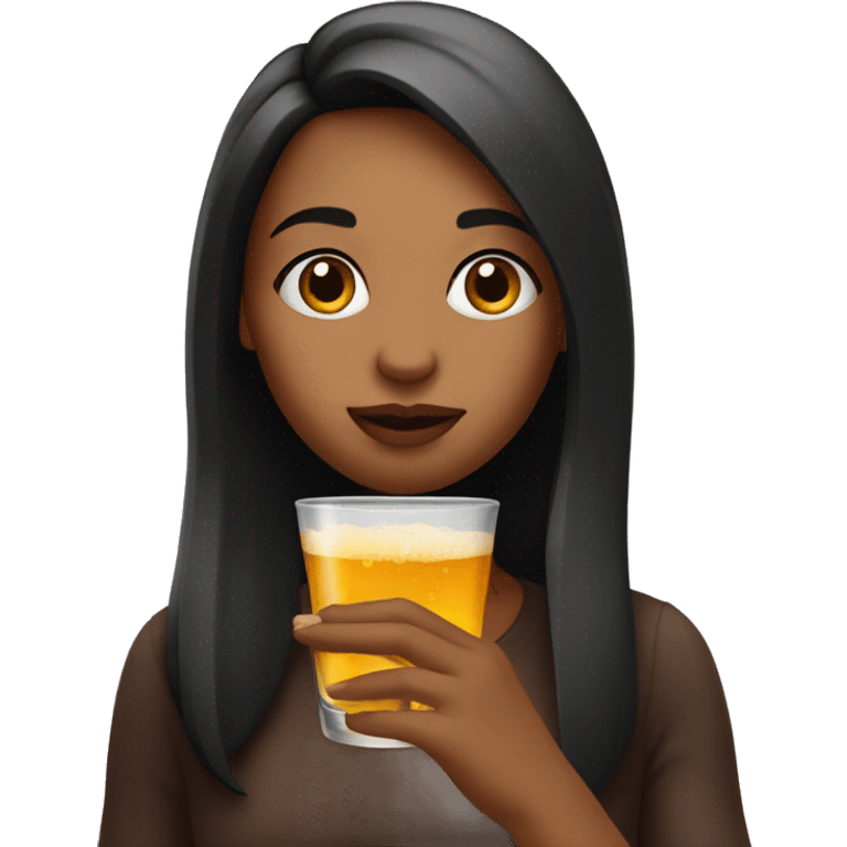 girl drinking a shot emoji