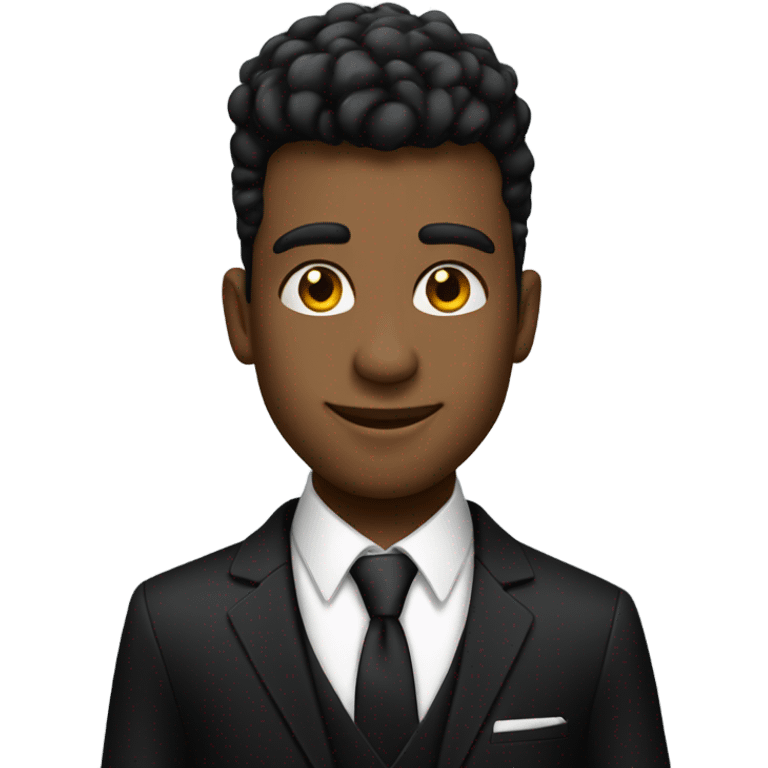 formal selfie in black suit birthday boy emoji