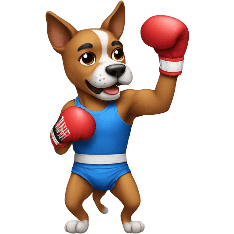 Dog boxing  emoji