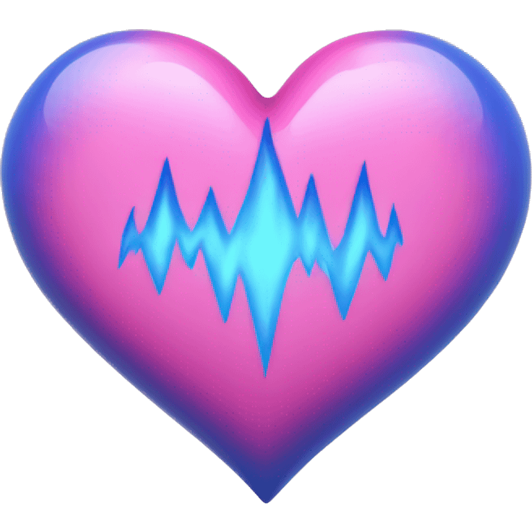 Pink heart with blue flames emoji