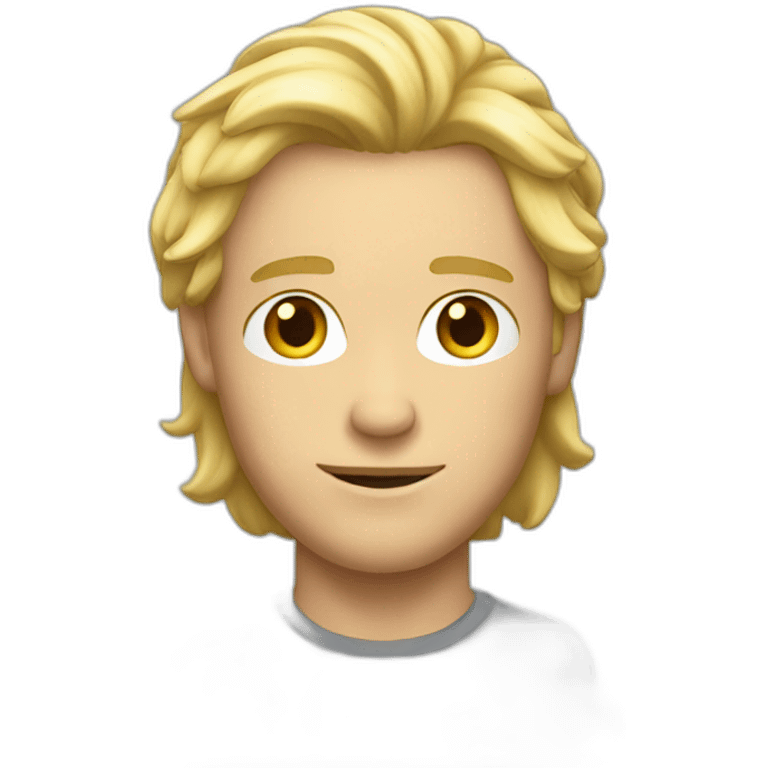 Homme blond aux cheveux longs emoji