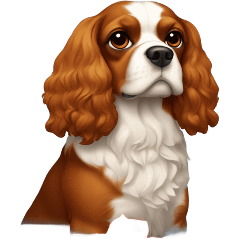 Cavalier with autumn leaves  emoji