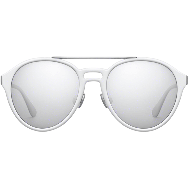 white thin shaped sunglasses emoji