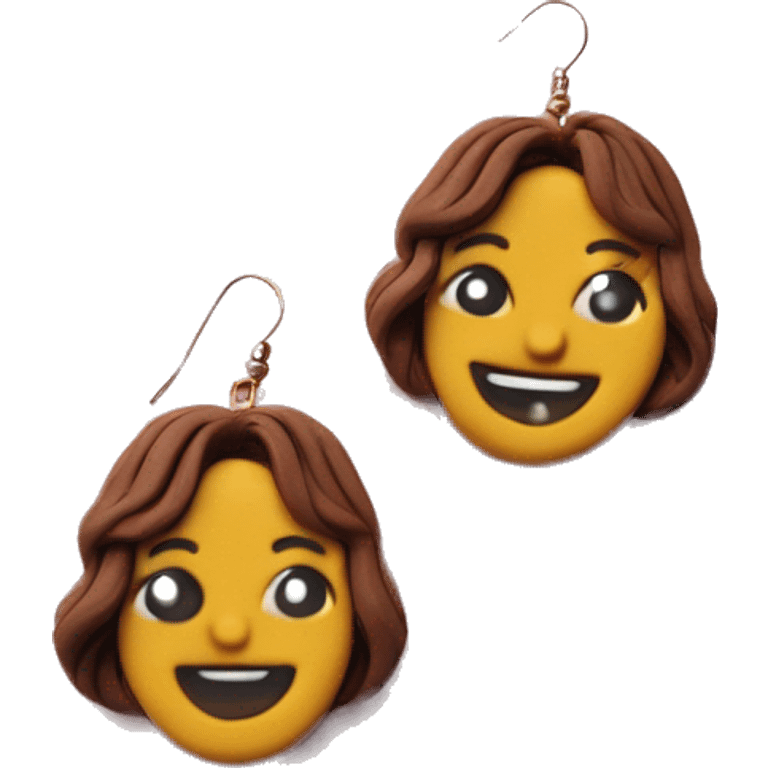 polymer clay earrings made by That Clay Girl Co. emoji