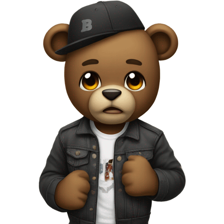 Teddy bear bad ass emoji