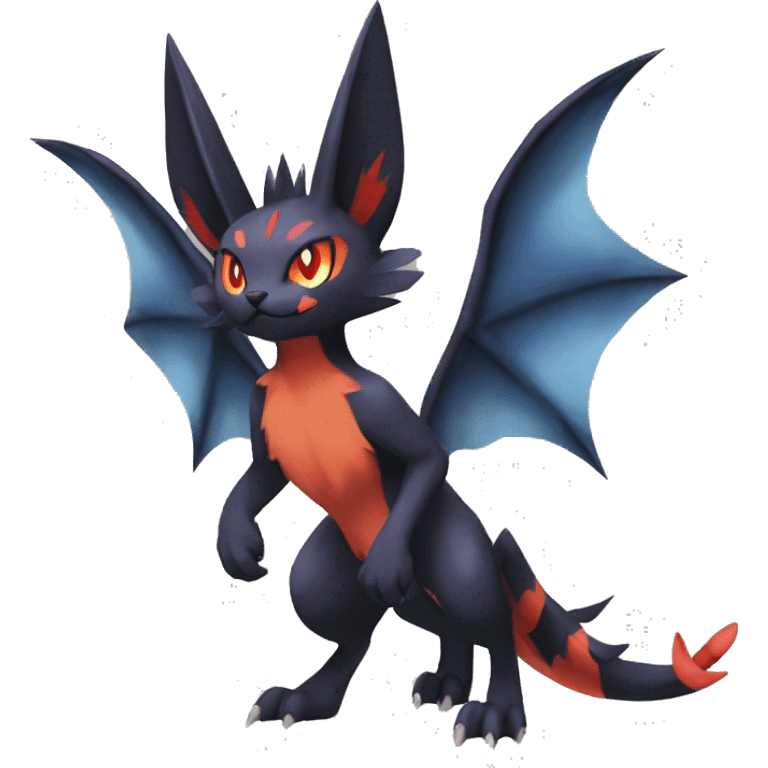 Noivern-Litten-Zorua-Torracat-Fakemon-hybrid full body emoji