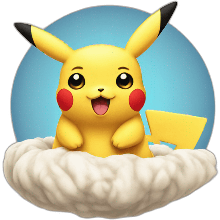 Pikachu avec roudoudou  emoji