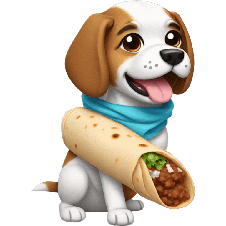 dog with burrito emoji