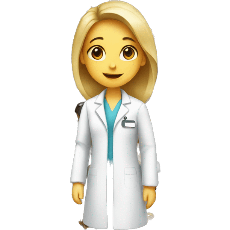 Girl in lab coat  emoji