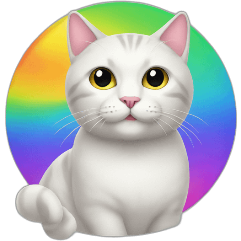 Rainbow with cat emoji