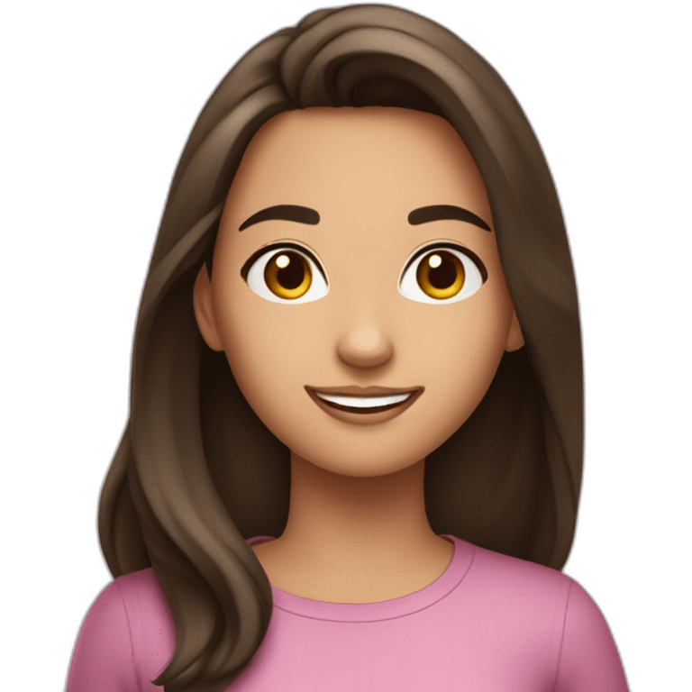 Brunette teen girl celeberate birthday emoji