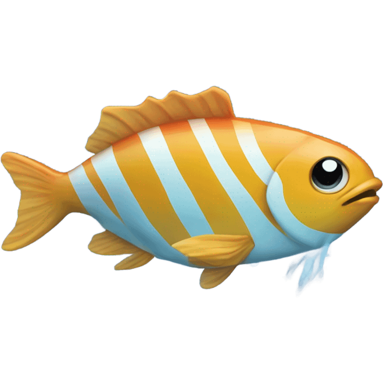 Fish running a race emoji