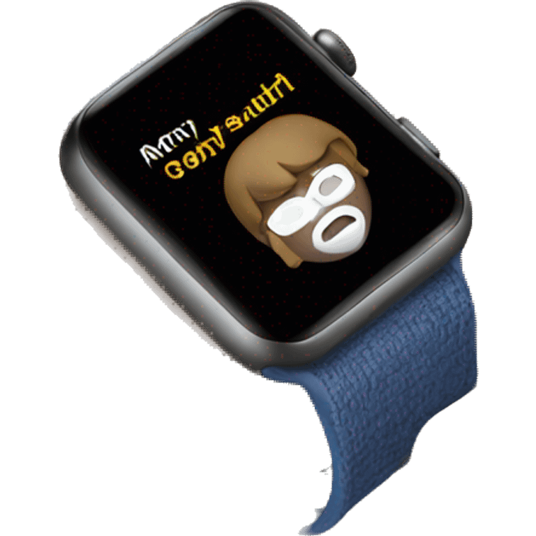 apple watch on a wrist emoji