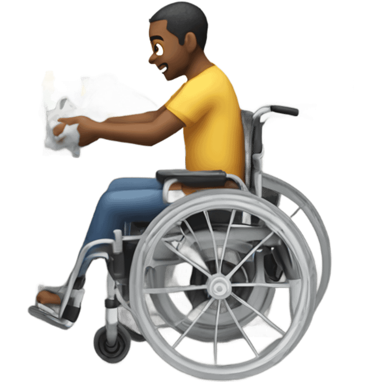 Wheelchair person washing dishes  emoji