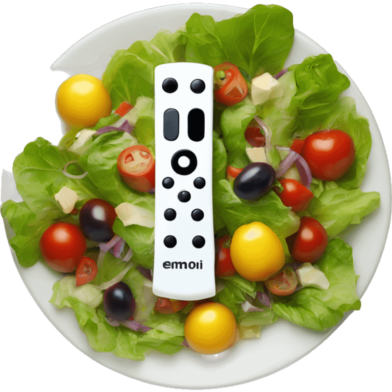 wii remote in a salad emoji