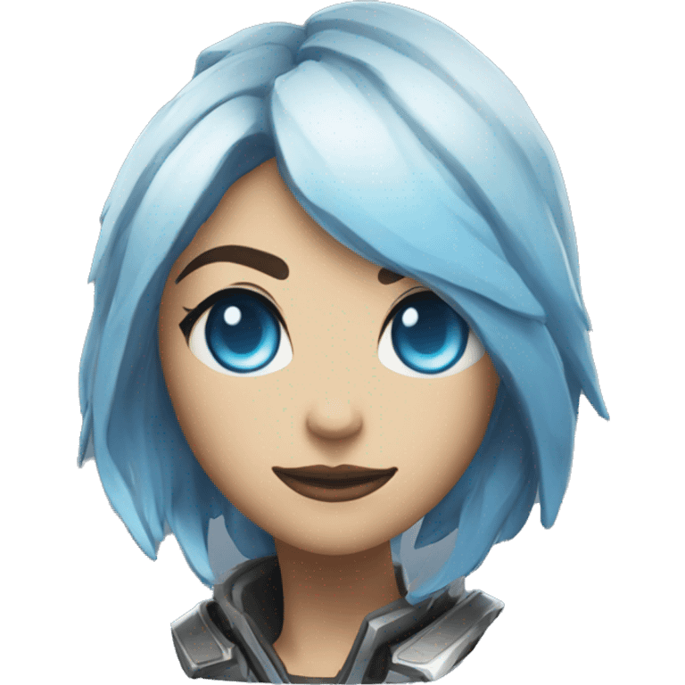 Apex Legends - Wraith Phase: An emoji showing Wraith's face with her eyes glowing blue and a phase shift effect around her. emoji