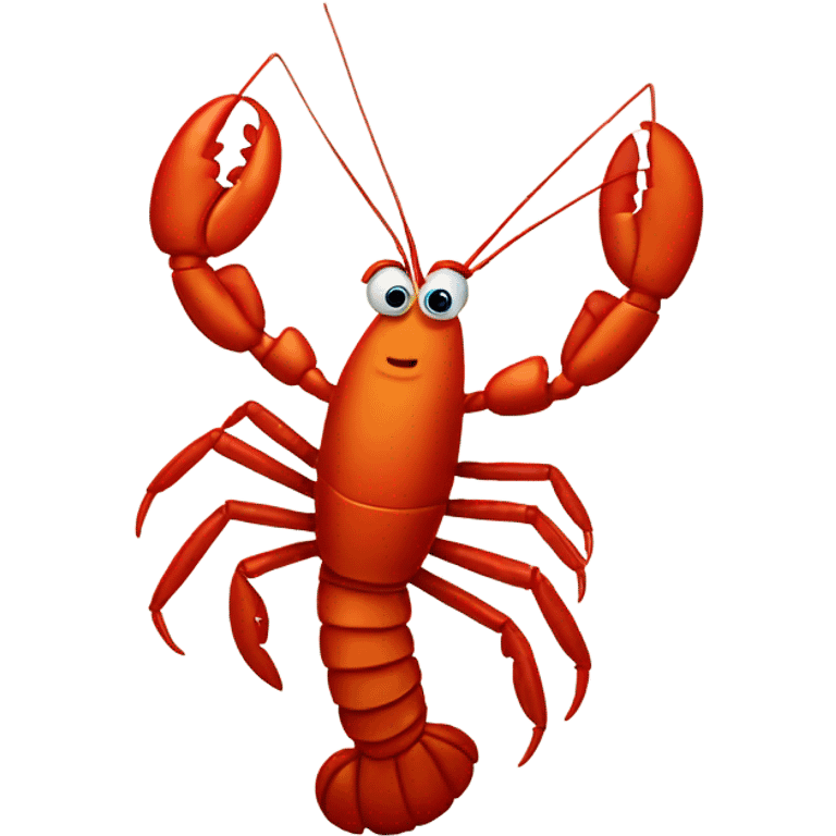 A lobster doing jazz hands emoji