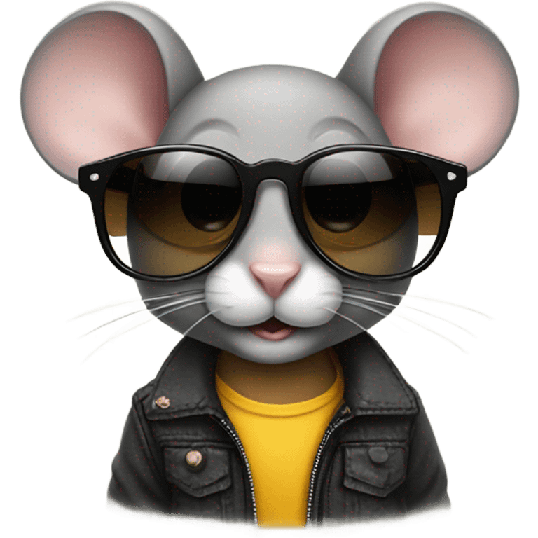 Mouse wearing sunglasses emoji