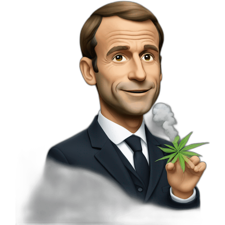 Président macron smoke cannabis emoji