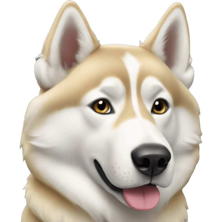 Blonde husky  emoji