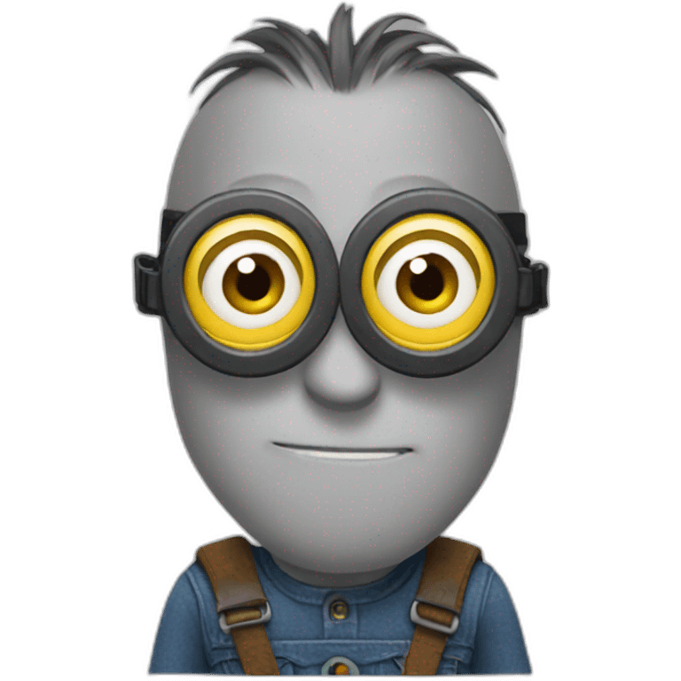 minion with patch on face emoji