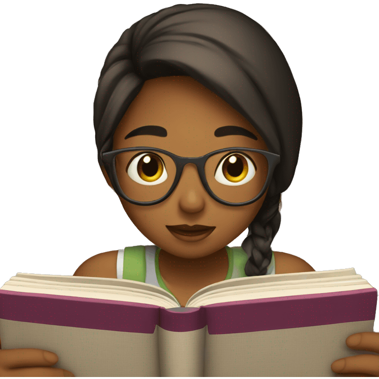 Girl reading a book emoji