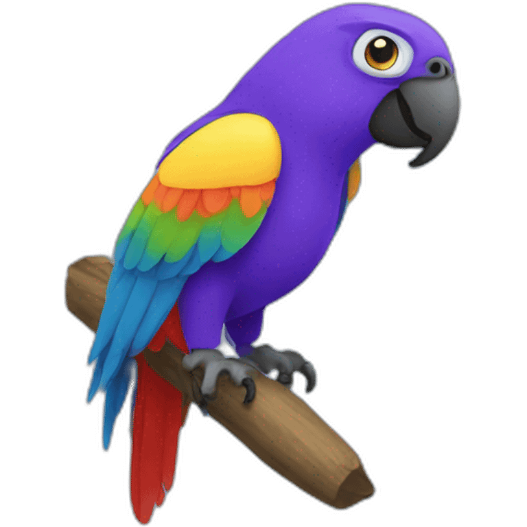 King Purple hed blue parrot emoji