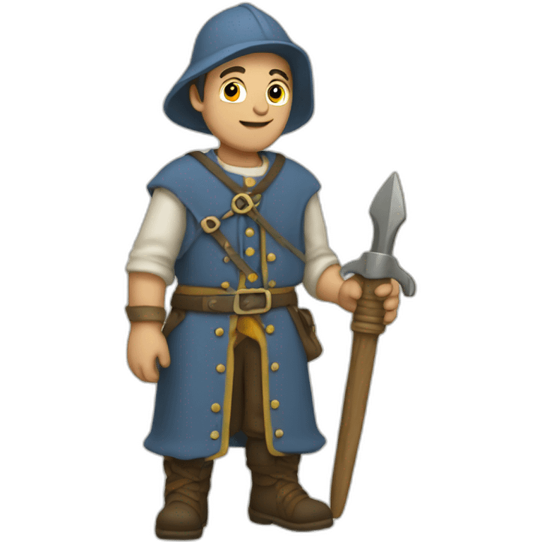 medieval mason with working gear emoji