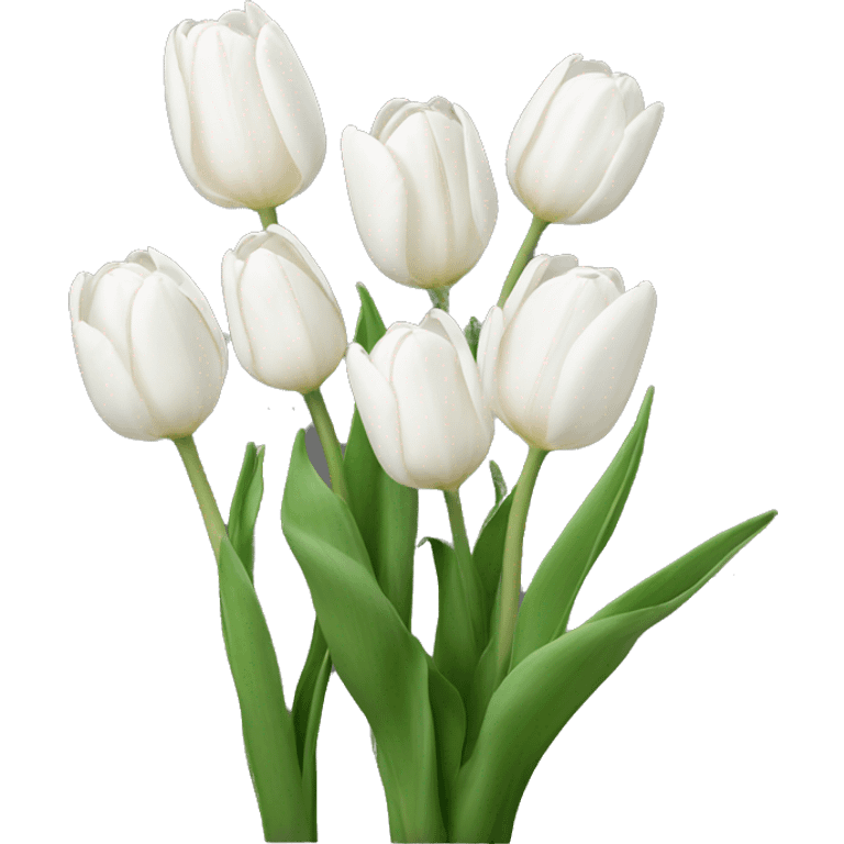 White tulips emoji