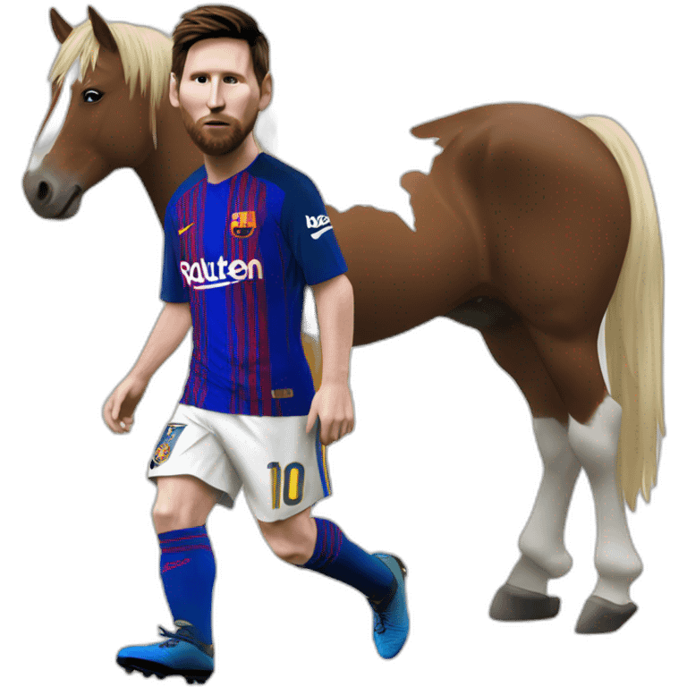 Messi qui monte à cheval emoji