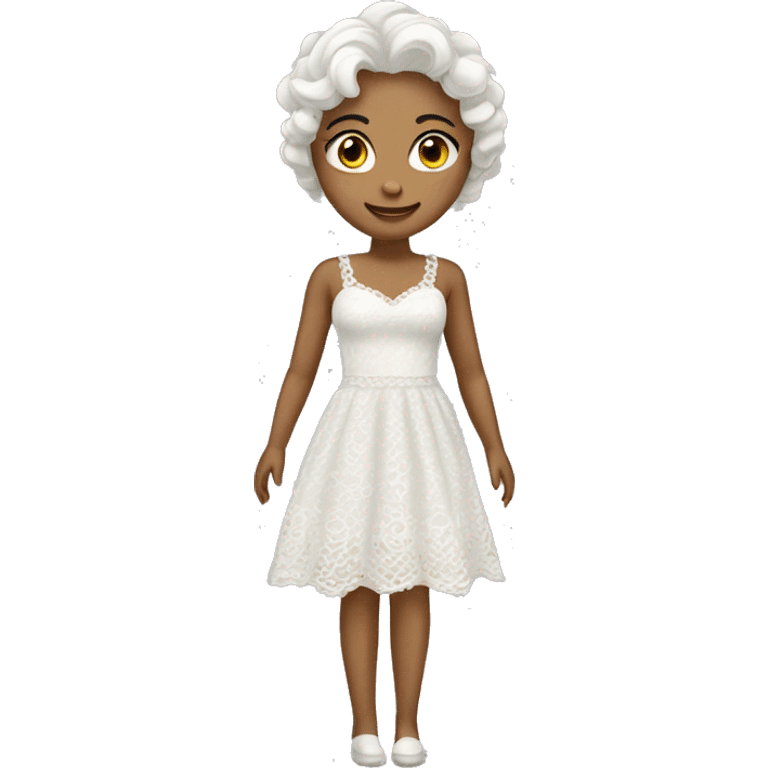 lace white dress emoji