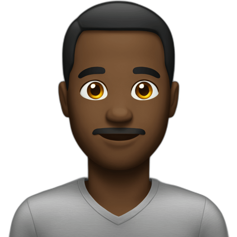 Black man with hangs emoji