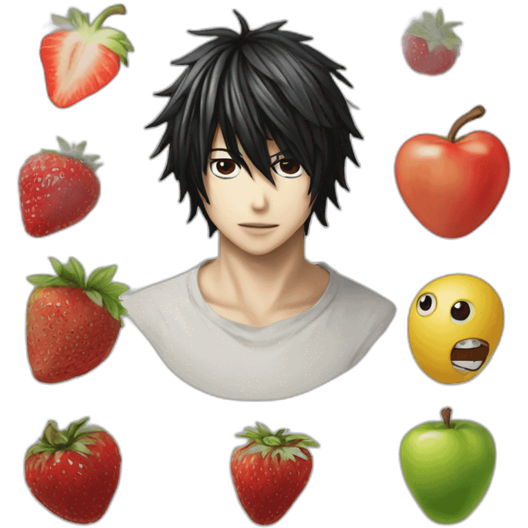 L death note mangeant sont fraisier emoji