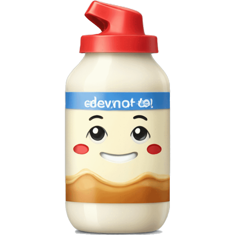 Red Cap Bottle of Mayonnaise  emoji