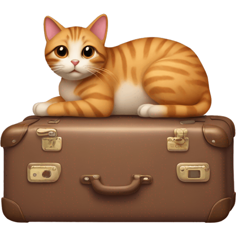 Cat in suitcases  emoji