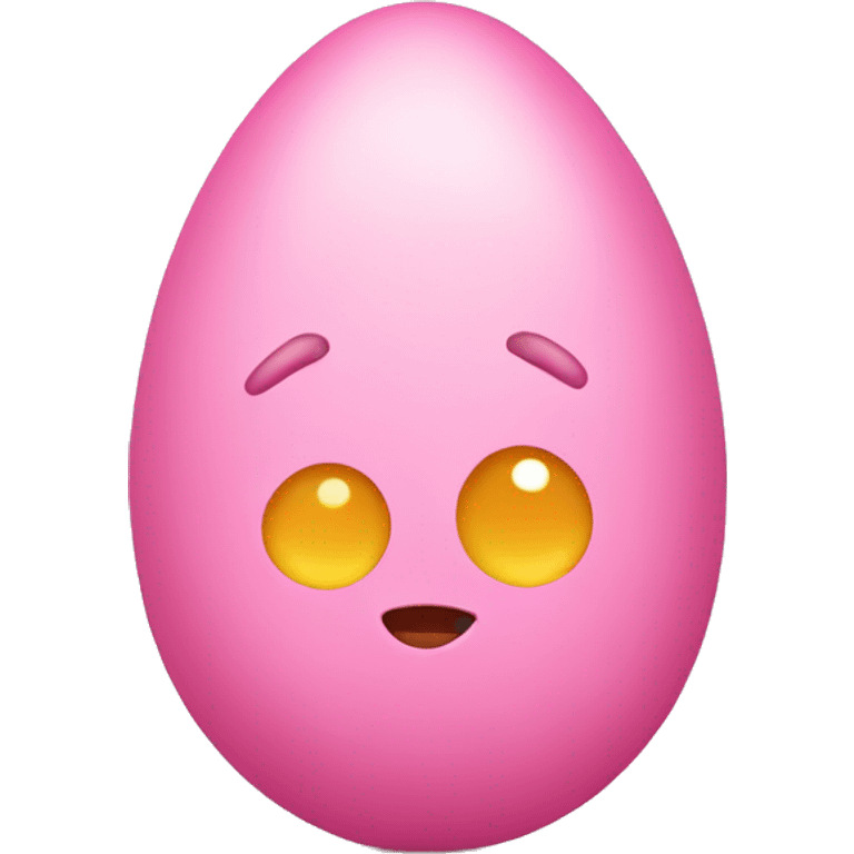 Pink cute egg emoji