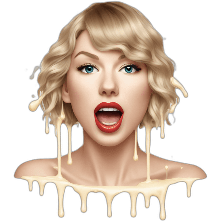 taylor-swift-selfie-milk-on-face-dripping emoji