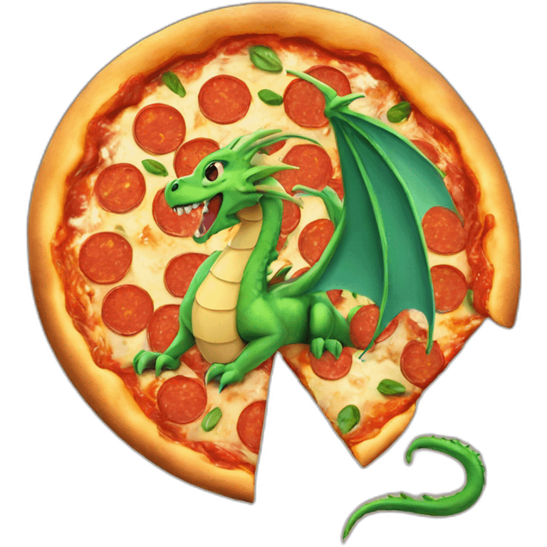 dragon on pizza emoji