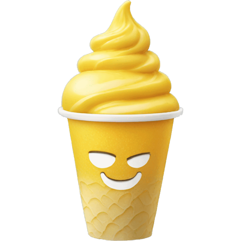 Mango frozen yogurt emoji