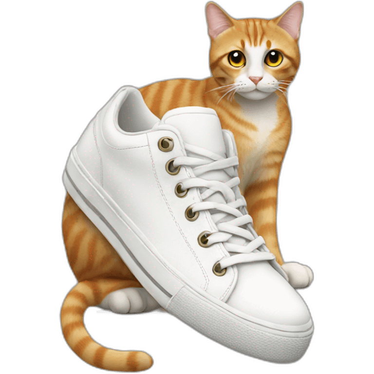 cat with a sneaker emoji