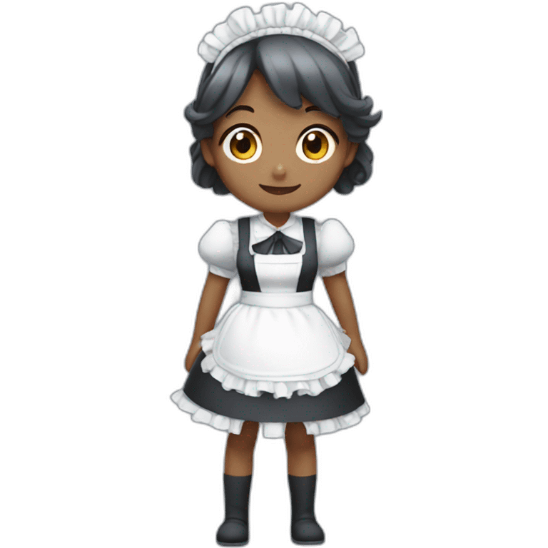 fullbody maid cute adorable nice emote emoji