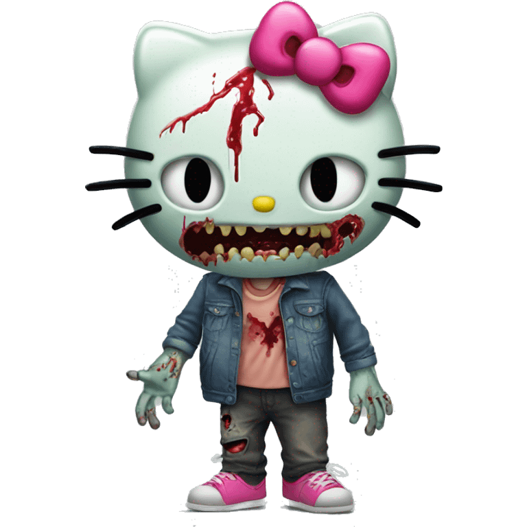 zombie hello kitty emoji