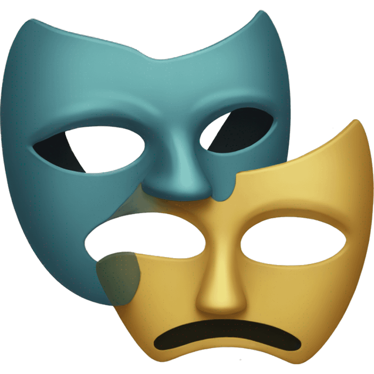 sad and happy masks emoji