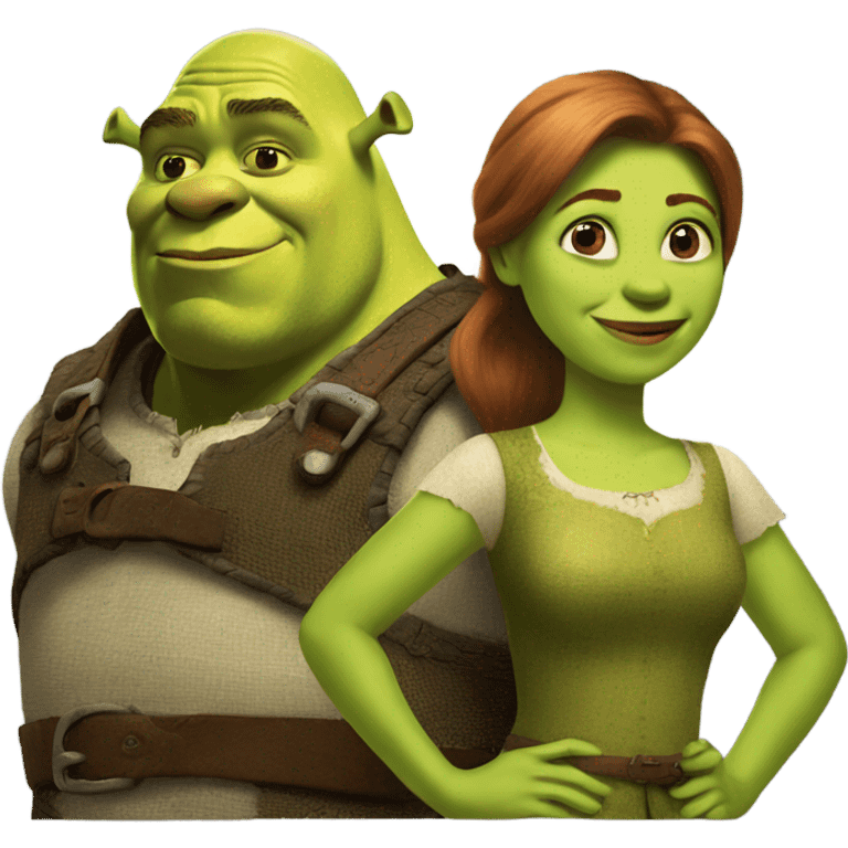 Shrek with fiona emoji