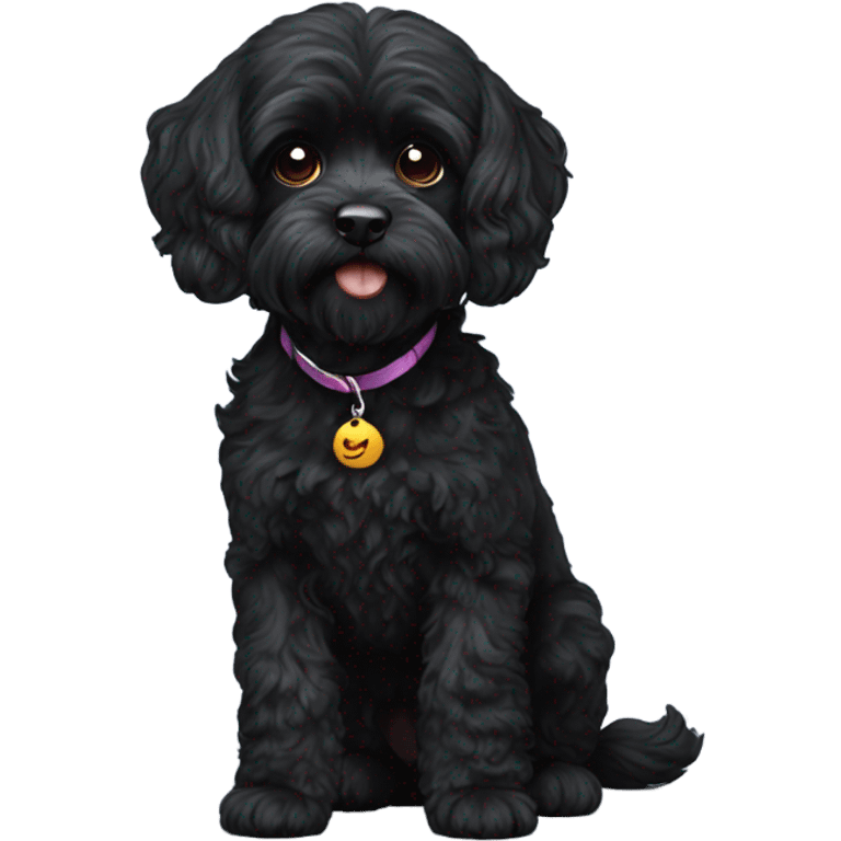 Black cavoodle  emoji