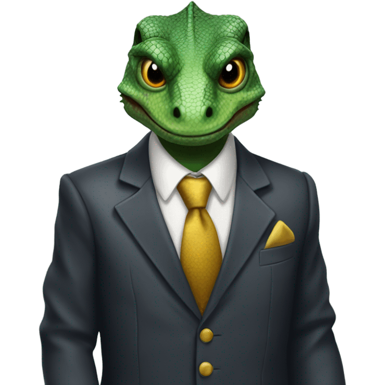 lizard man in suit emoji