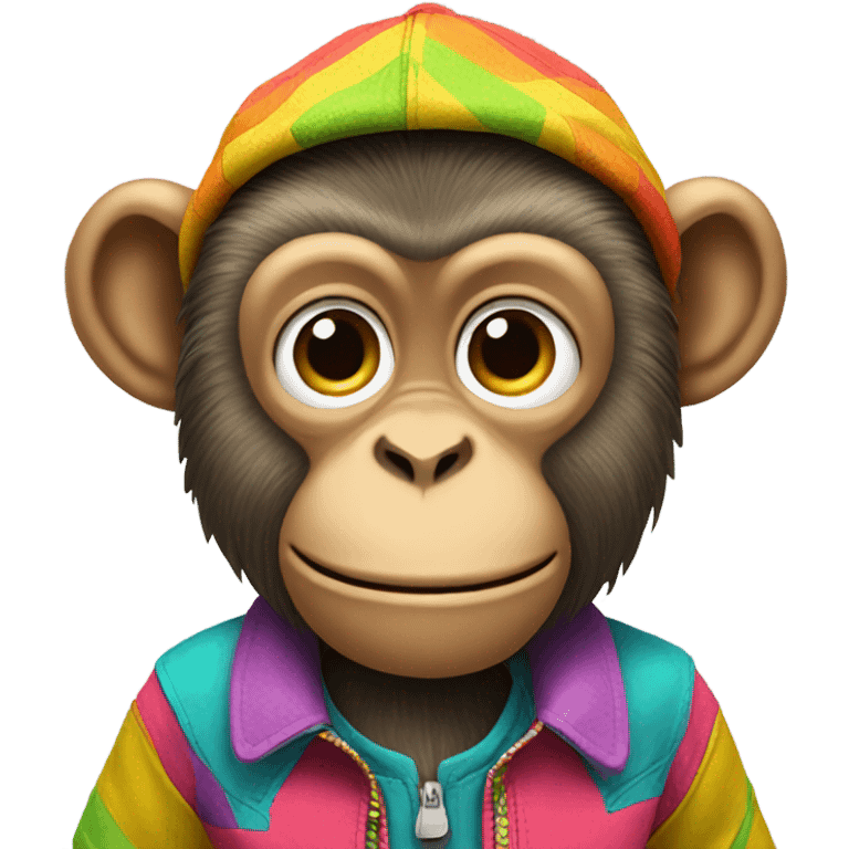 Monkey wearing a jacket emoji